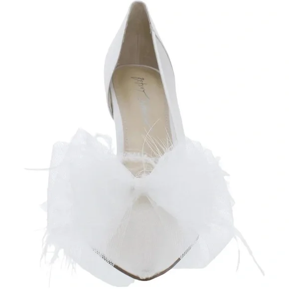 NIB BETSEY JOHNSON WHITE AND BLUE BOTTOM SUSN STILETTOS DRESS PUMPS SIZE 6 - Picture 3 of 4